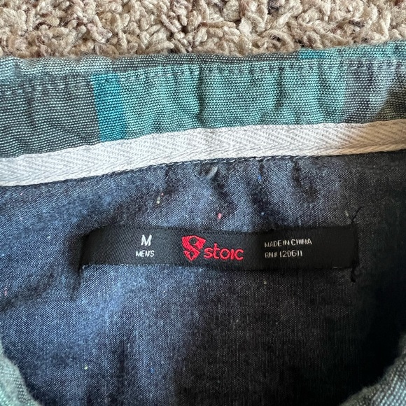 Stoic Button Down Shirt Medium Plaid - Picture 2 of 6